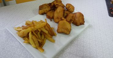 Fish anda chips con salsa tártara